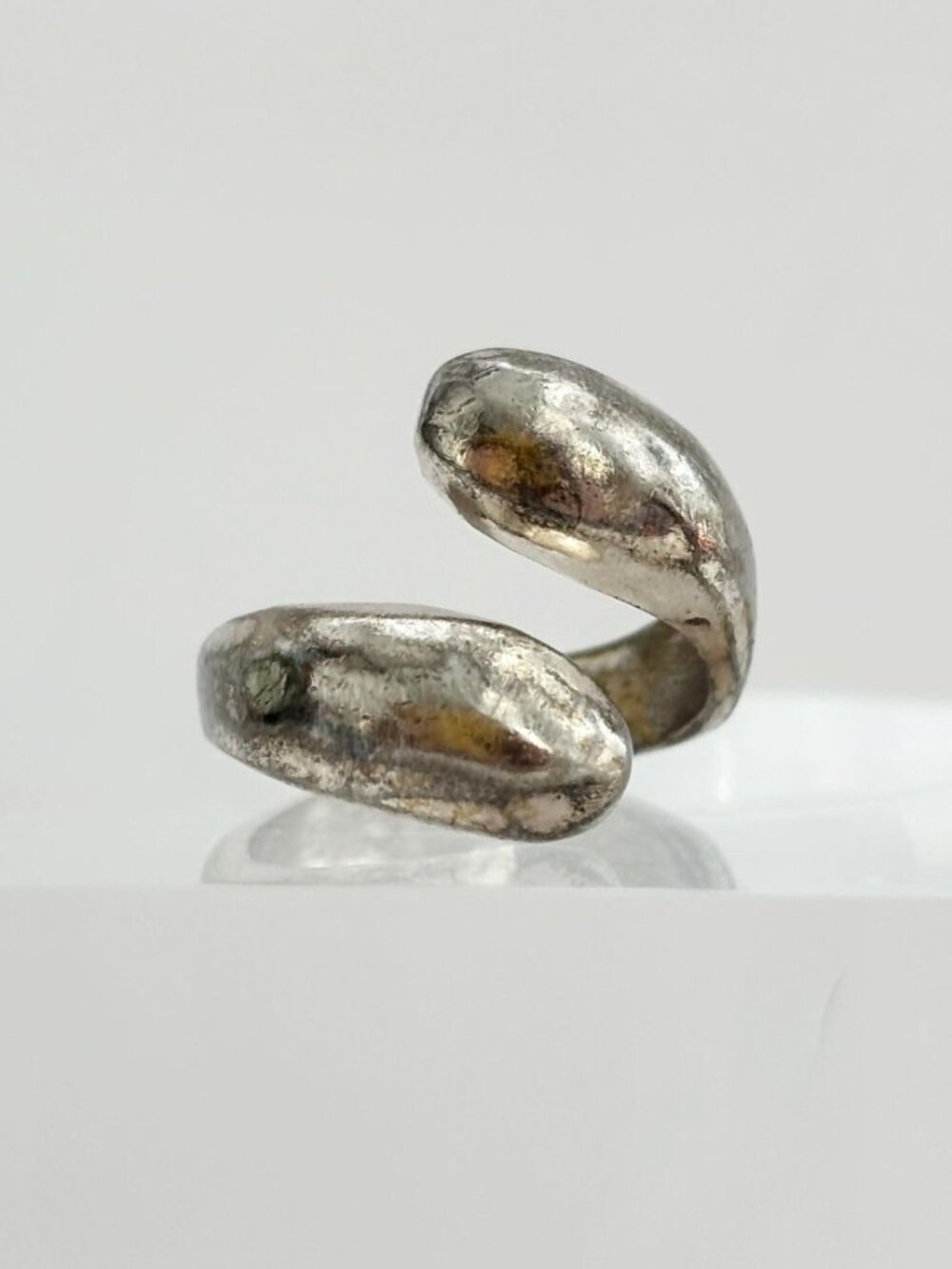 Spiral Mexico Made Open Shsnk Sterling Silver 925 Vintage Ring - sz 6.25